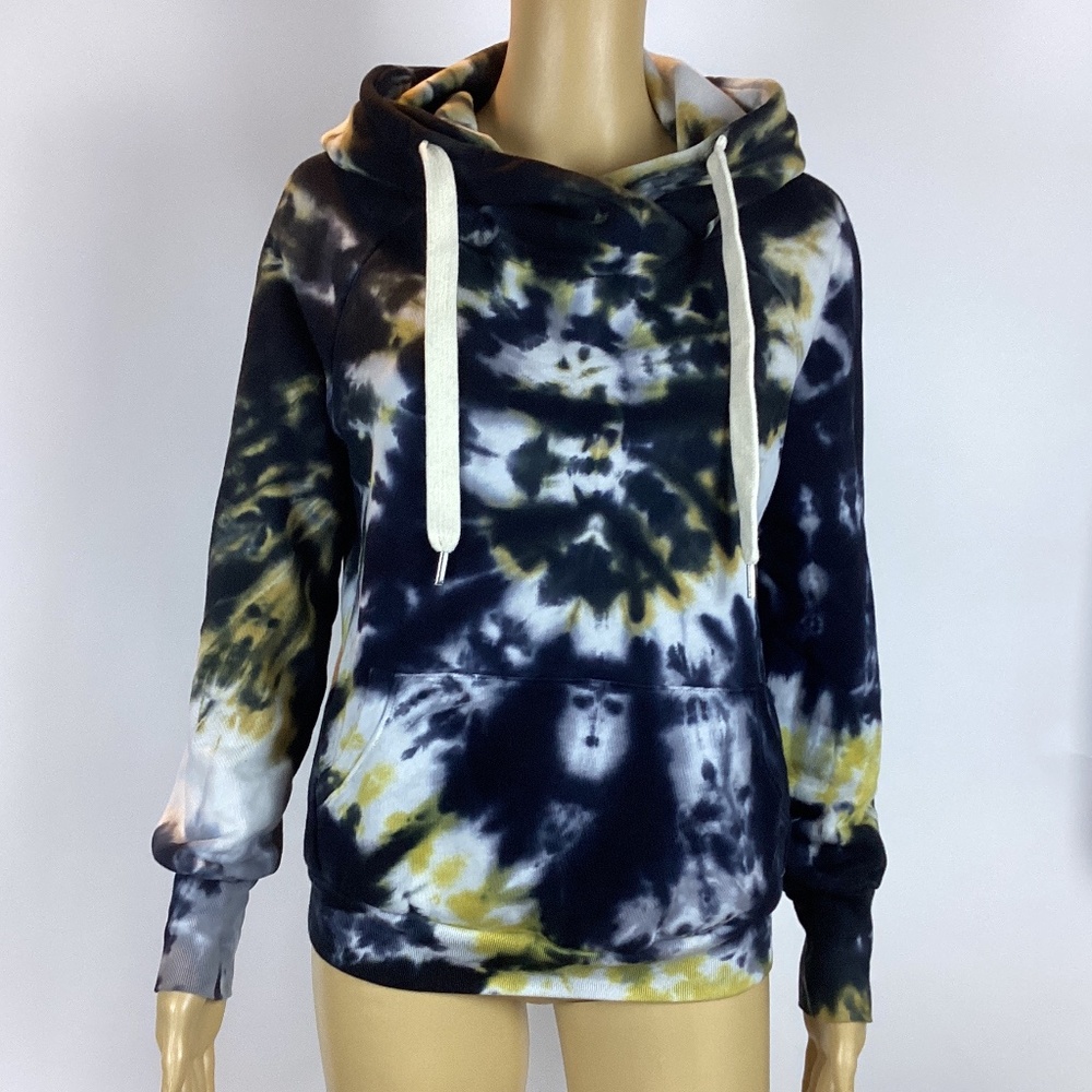 NSF Lisse Tie-Dye Hoodie Sweatshirt  Black, Gold, White S